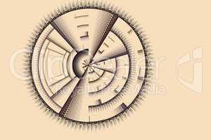 Illustration: fractal image of a disk drive.