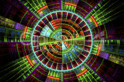 Illustration: fractal image of a disk drive.