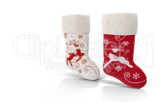 Boots Of Santa Claus. 3D rendering.