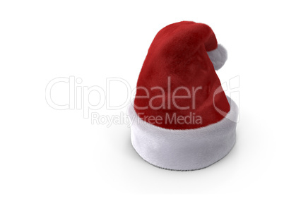 Red hat of Santa Claus. 3D rendering.