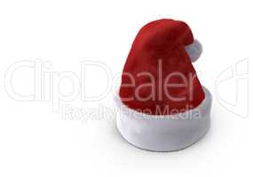 Red hat of Santa Claus. 3D rendering.