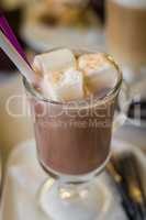 Hot cocoa with white Sweetmeat