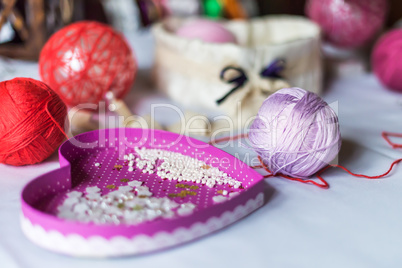 Decorations balls yarn