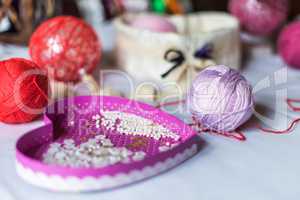 Decorations balls yarn