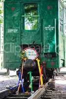 Train decorated flowers just married