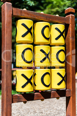 Tic-tac-toe game on the playground