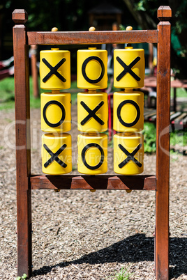 Tic-tac-toe game on the playground