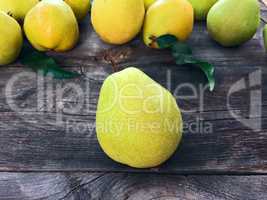 Ripe pear on a gray background pears