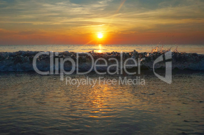 sunset at sea, sunrise on the Baltic sea, the Baltic sea, the sunset