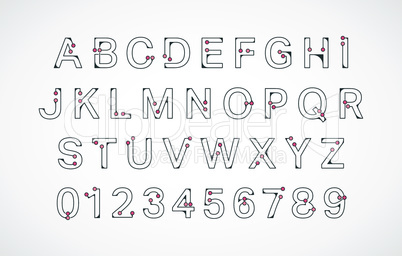 Alphabet font template