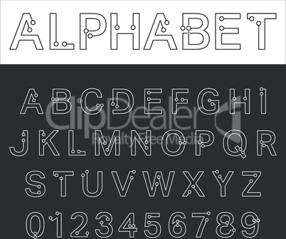 Alphabet font template