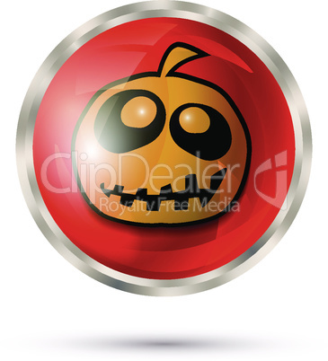 Halloween button icon