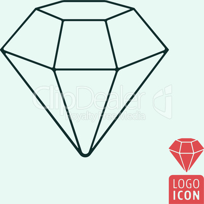 Diamond icon isolated