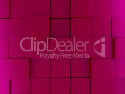 Pink metallic cubes background