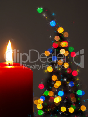 Romantic Christmas background with tree shape