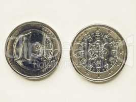 Vintage Portuguese 1 Euro coin