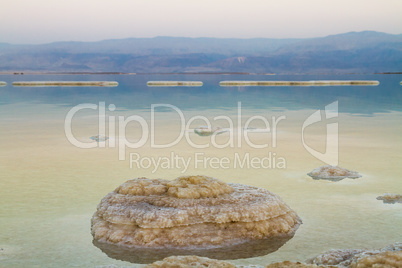 Beautiful coast of the Dead Sea .