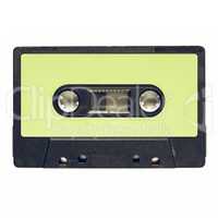 Vintage looking Tape cassette yellow green label