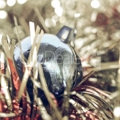 Vintage looking Bauble and tinsel