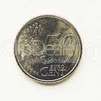 Vintage 50 cent coin
