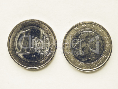 Vintage Belgian 1 Euro coin