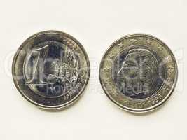 Vintage Belgian 1 Euro coin
