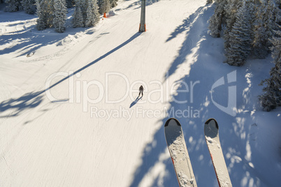 Ski slope from above