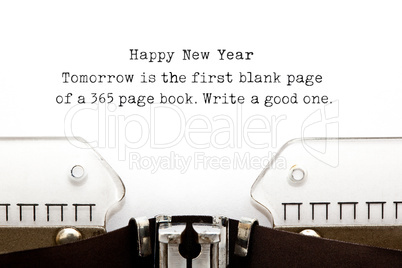 New Year Quote Typewriter