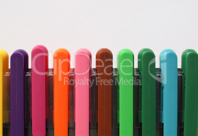 Coloured marked pens