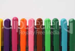 Coloured marked pens