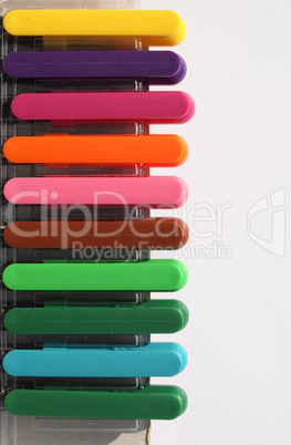 Coloured marked pens