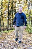 Walking in the autumn wood