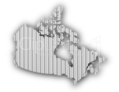 Karte von Kanada auf Wellblech