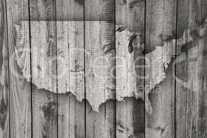 Karte der USA auf verwittertem Holz