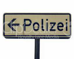 Vintage looking Polizei sign