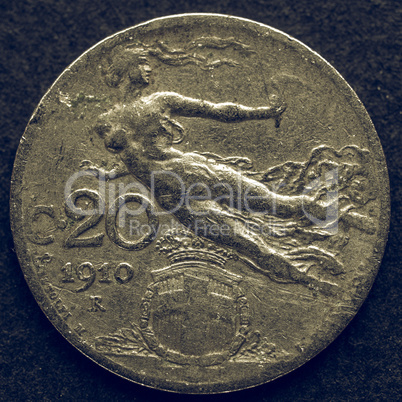 Vintage Italian coin