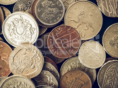 Vintage UK Pound coin