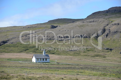 Kapelle am Breidafjördur auf Island