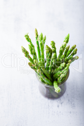 Bundle of fresh green asparagus