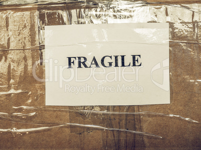 Vintage looking Fragile sign