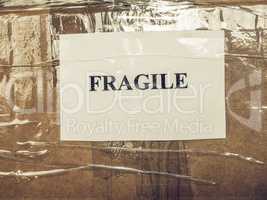 Vintage looking Fragile sign