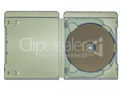 Vintage looking Bluray disc isolated