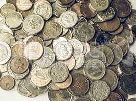 Vintage Euro and Pounds coins