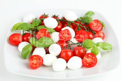 Mozzarella und Tomate