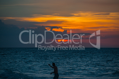 Sonnenuntergang am Karibik Strand in Kuba Varadero