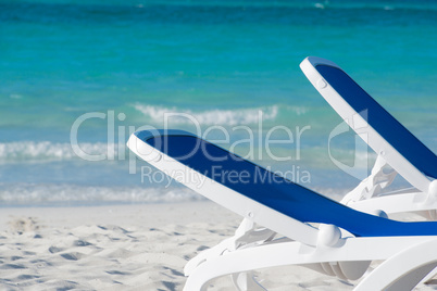 Strandliege am Karibikstrand auf Kuba Varadero