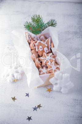 Christmas gingerbread with holiday decoration