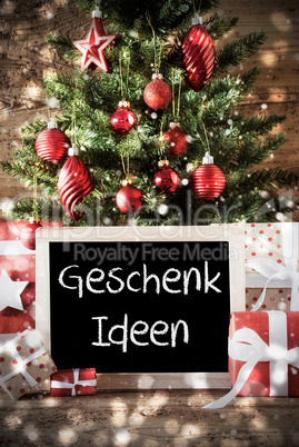 Christmas Tree With Geschenk Ideen Means Gift Ideas