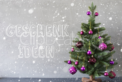 Christmas Tree, Snowflakes, Cement Wall, Geschenk Ideen Means Gift Ideas