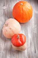 Pumpkins on the table